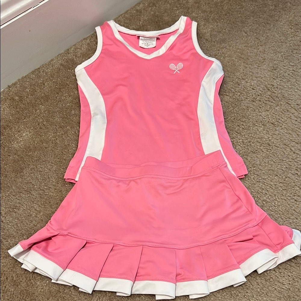 Little Miss Tennis Pink and White Tennis set